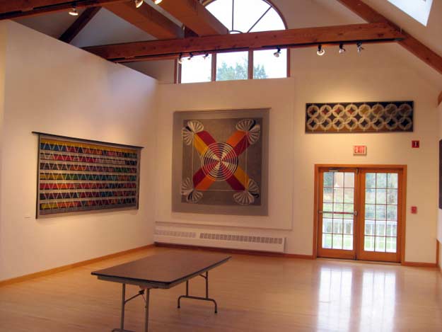 Installation view of Memory Lines, Celebration, Undulating Circles